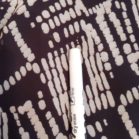 Black White Sheath Dress Embroidery Flowy Loose Roomy SZ 6 - Picture 9 of 10